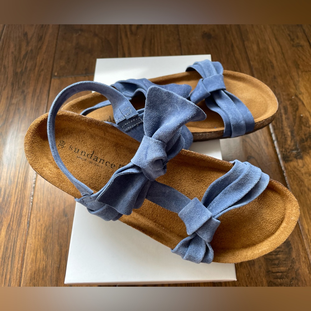 Sundance Blue Suede Sandals